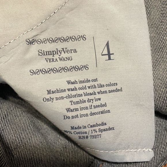 Simply Vera Vera Wang Blue Bootcut Jeans Size 4 - Picture 6 of 6